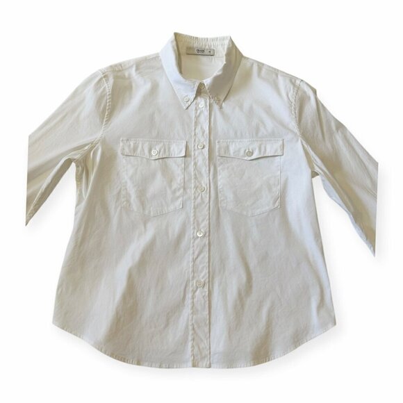 Prada White Stretch Cotton Button Down Shirt, size Italian 44/10 US, - Picture 6 of 15